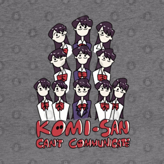 Komi Can't Communicate or Komi san wa komyushou desu anime characters in a cute doodle by Animangapoi